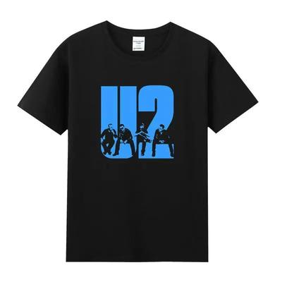 חולצת טי קיץ מידה גדולה עיצוב U2 בגדים מודפסים להקת רוק אירית חולצות טי וינטג' חדשות יוניסקס חולצת טי חמודה לנשים גברים