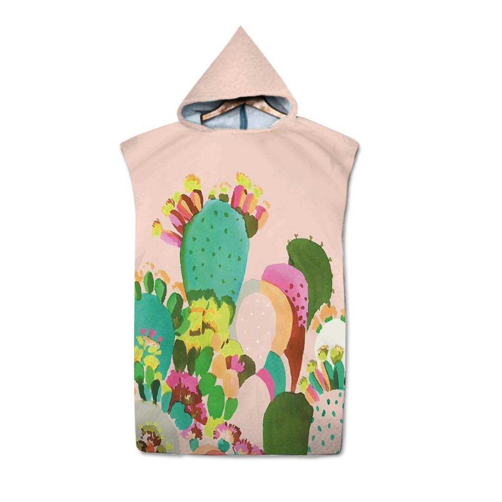 Flamingo Strandtuch Schnelltrocknend Kapuzenmantel Neoprenanzug Erwachsene Kinder Große Handtücher Eltern-Kind-Poncho Bademantel für Schwimmen Surfen