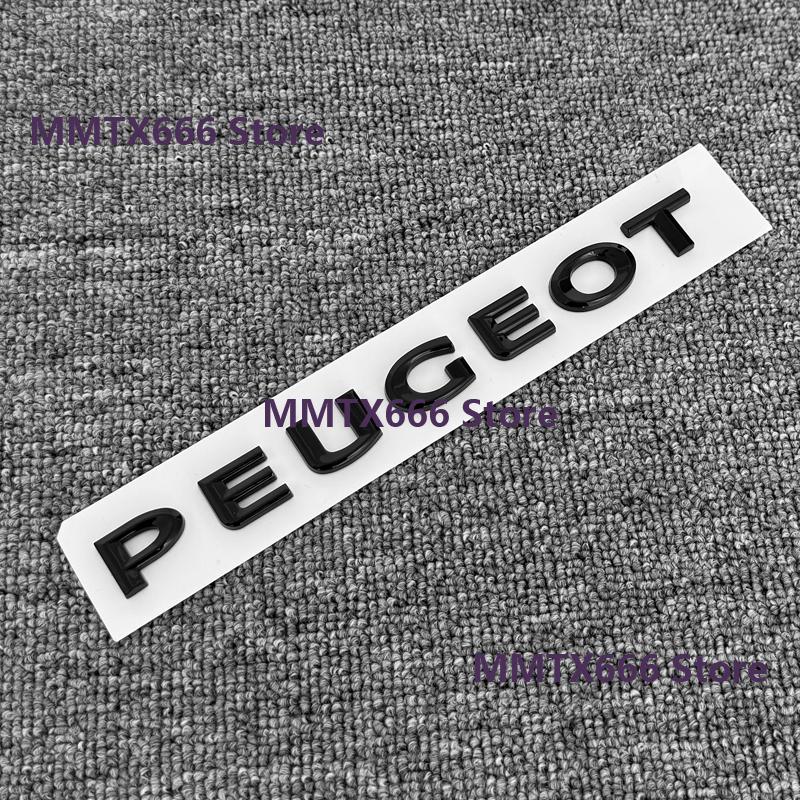 ABS black Car Tail Letter Emblem Sticker Rear Trunk L Badge for Peugeot 208 408 4008 GT 5008 307 508 206 207 301 3008 308 2008 207