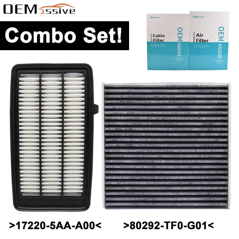 For Honda CR-V Civic 1.5T 2016- Combo Air Filter Set 17220-5AA-A00 80292-TF0-G01 Engine Cabin Pollen AC Filter