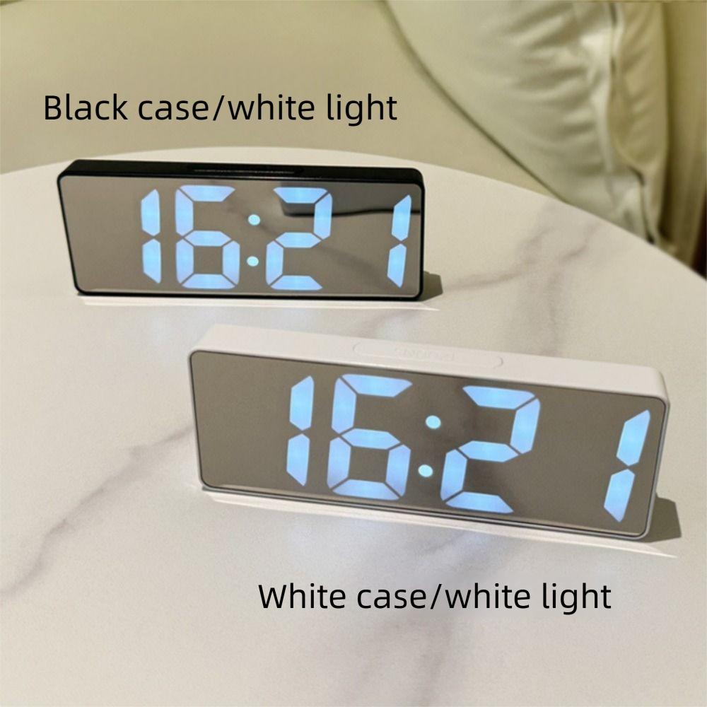 Ceas Electronic de Masă cu 2 Niveluri de Luminozitate Format 12/24H Ceas Digital LED Birou