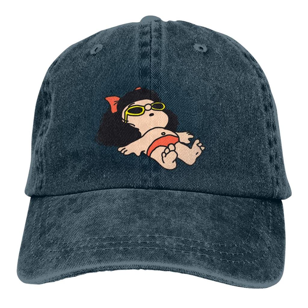 Mafalda Cartoon Multicolor Hat Peaked Women's Cap Beach Sunbathing Color Personalized Visor Protection Hats