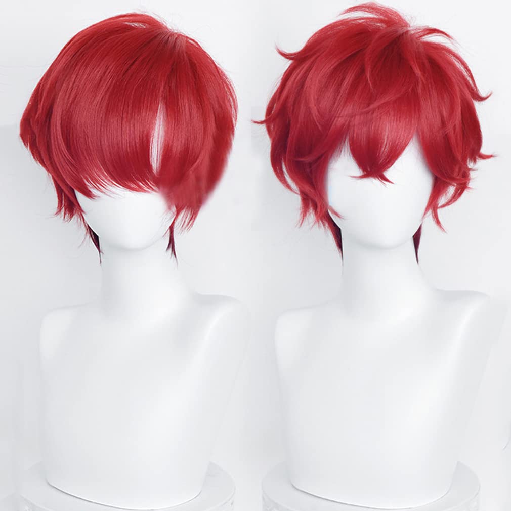 LAOBAO Cosplay Wig - Amagi Iori - Heat Resistant, Disguise Wig, Red - Costume Accessory for Parties, Halloween, Fancy Dress, School Festivals, Events