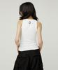MAGOODGAN Sliver 3905 Soft Ribbed Sleeveless Off-White T-Shirt