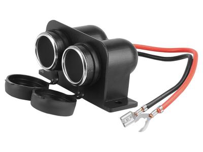 Double Electrical Socket 12V 15A, Waterproof