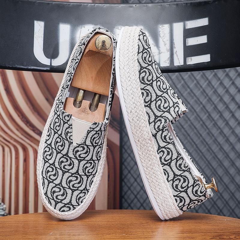 

Мужская повседневная обувь парусиновая обувь мужская летняя дышащая обувь рыбака мягкая подошва низкий верх закрывающая стопу на одной педали ручной работы старый Пекин 39