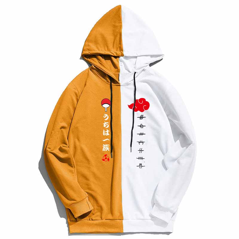 two tone pullover moletom com capuz