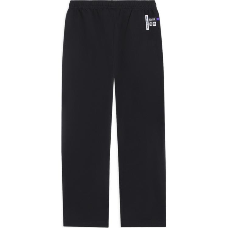 Li Ning Badfive Comfortable Loose Straight Casual Pants Women Bottoms Black AKLSA74-1