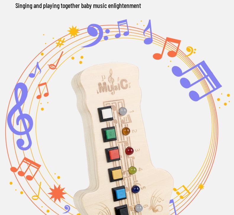 Children's Wooden Guitar Toy for Musicality and Fine Motor Skill Development