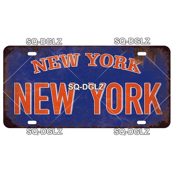 USA EAST City BOSTON MIAMI 15x30CM Plate Sports Tin Sign State Wall Decoration Metal Sign Home Decor Painting Plaques Art Poster