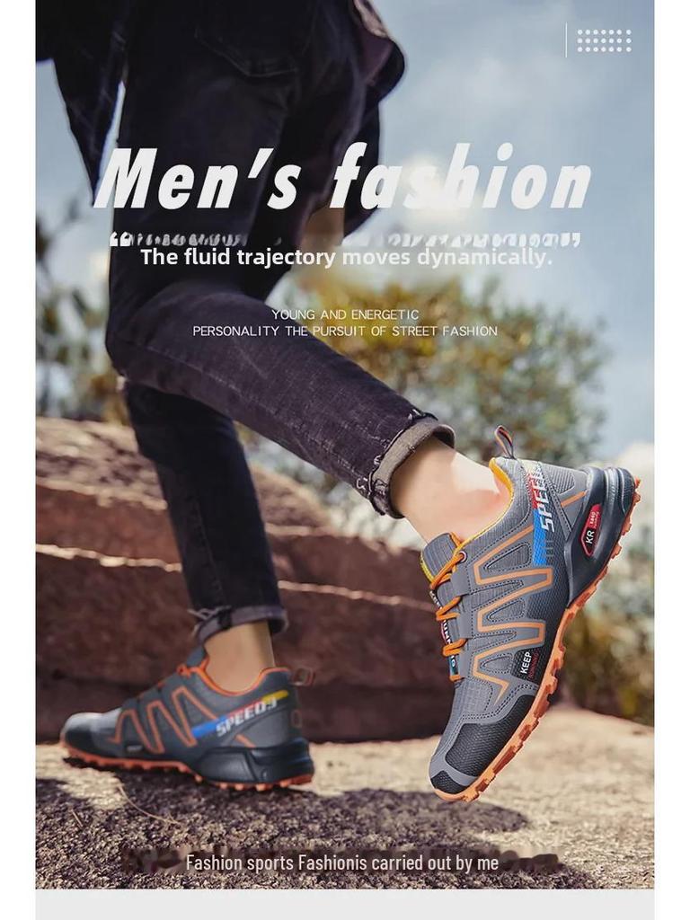 Men's Trendy Outdoor Cross-Country Running and Hiking Shoes - Personalized Fashionable Casual Footwear