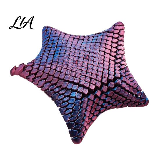Table Decorations 3D Printed Articulated Sea Animal Figurine, Flexible Joint Movable Ocean Artistic Desktop Decor Creature Fidget Toy, Stress