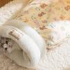 Plush Cat Sleeping Bag 360°Wrap Pet Nest Cozy Pet Snuggle Sack