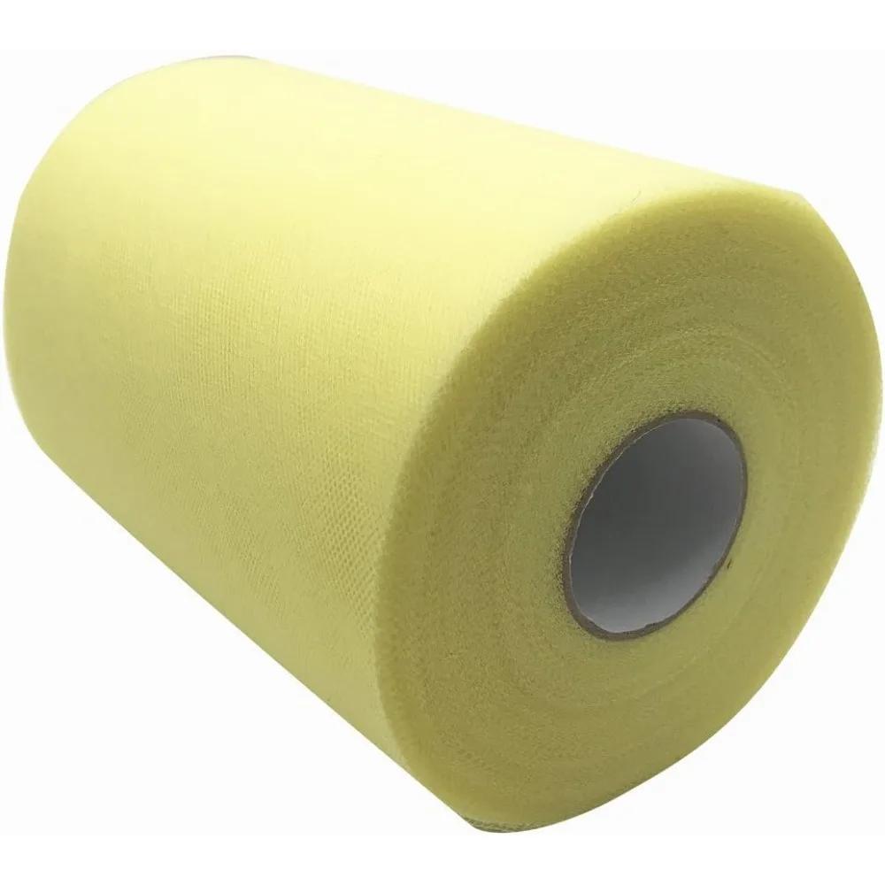 Na šifonovou roli 15 cm x 91,4 m, stůl, vlajka, židle, uzel, baletní sukně, šití, DIY látka, svatební, večírek, světle žlutá