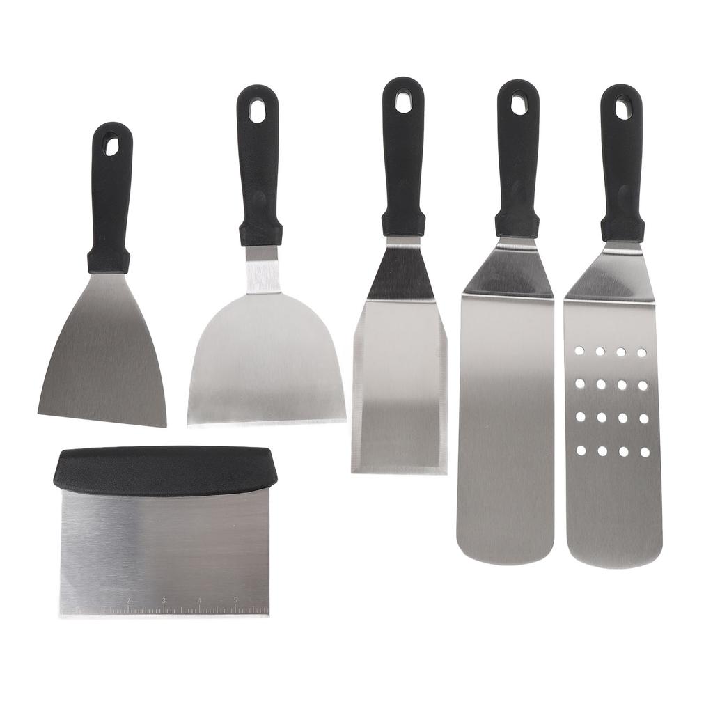 Griddle Accessories Kit Stainless Steel Flat Top Grill Tools Set with Spatulas Egg Rings for Outdoor Barbecue