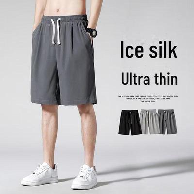 Herren Trendige Schnelltrocknende Eisseide Sportshorts - Locker, Lässig, Dünne Sommerbekleidung