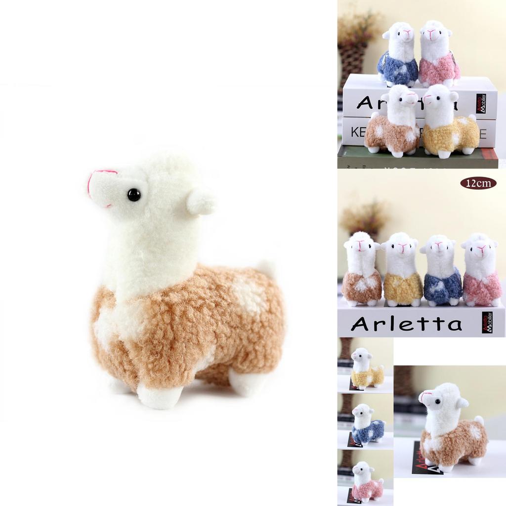 Adorable Plush Alpaca Keychain Charming Small Stuffed Toy For Bags And Gifts