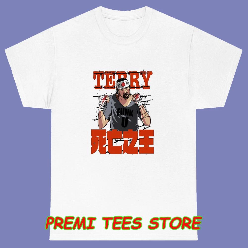 Terry Funk Oldschool Wrestling Tribute Men s White Size S-3XL XL