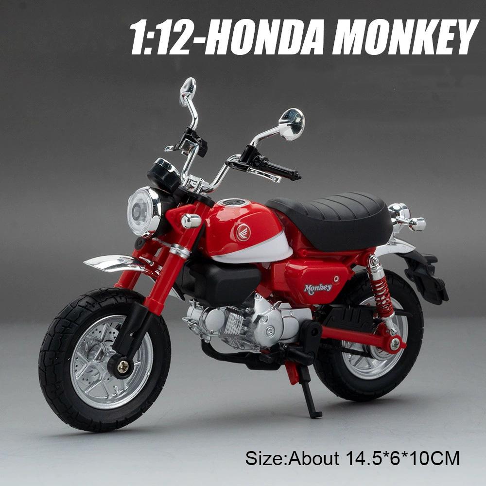 

1:12 Honda Monkey Cbr1000 Motorcycle Model Diecast Alloy Car Toys Front Wheel Steering Shock Absorption Function Vehice Kid Gift