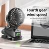 Practical Small Desktop Fan Clip On Fan Office Fan 4 Speed Setting Air Cooling Fan ABS Texture Suitable for Cooling