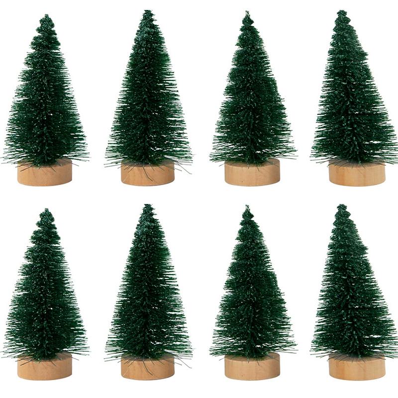 

WTEMPO Mini Christmas Tree Model Festive Desktop Decoration Winter Christmas Party Decoration No Electricity Holiday Party Decor Small Christmas Tree 8pcs зелёный