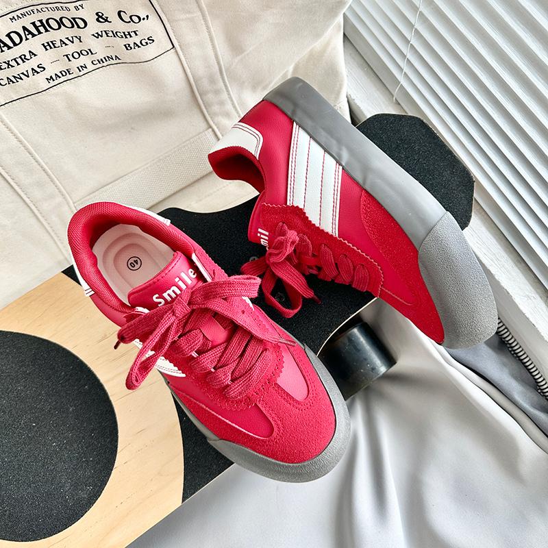 New Retro Men Red Canvas Shoes Classic Trendy Platform Sneakers Men Flat Vulcanized Shoes Street Hip Hop Casual Canvas Sneakers