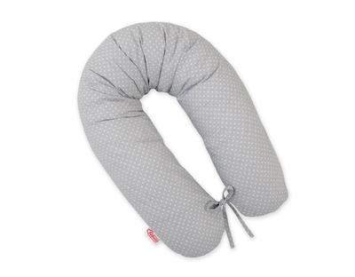 Longer Pregnancy Pillow for Pregnant Women To Sleep + Removable Cover - Polka Dots On Gray