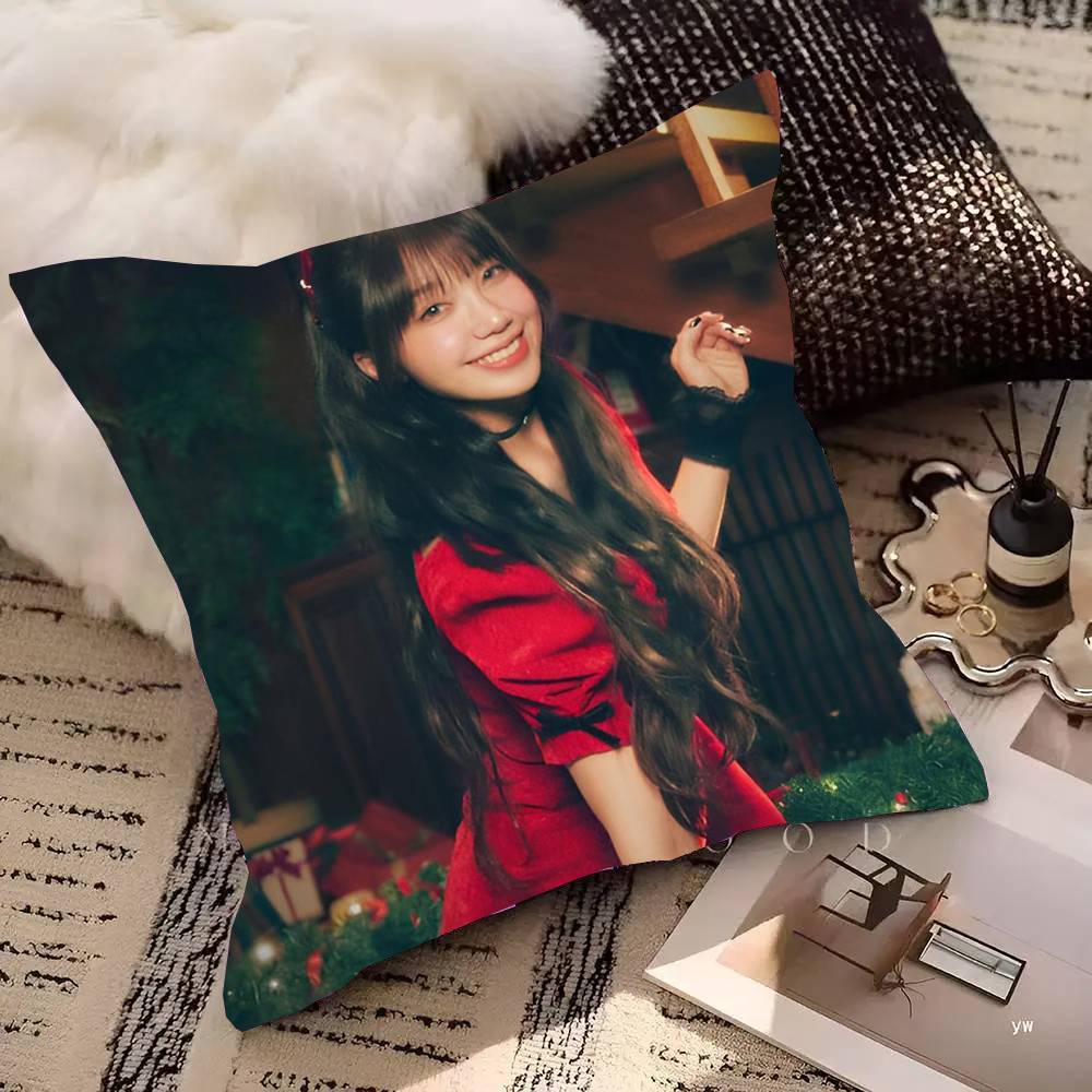 Кукла Kpop Apink в наволочке  Pink Christmas  Квадратная подушка Спальня Диван Подушка для отдыха и комфорта Гостиная Домашний декор 16x16Inch