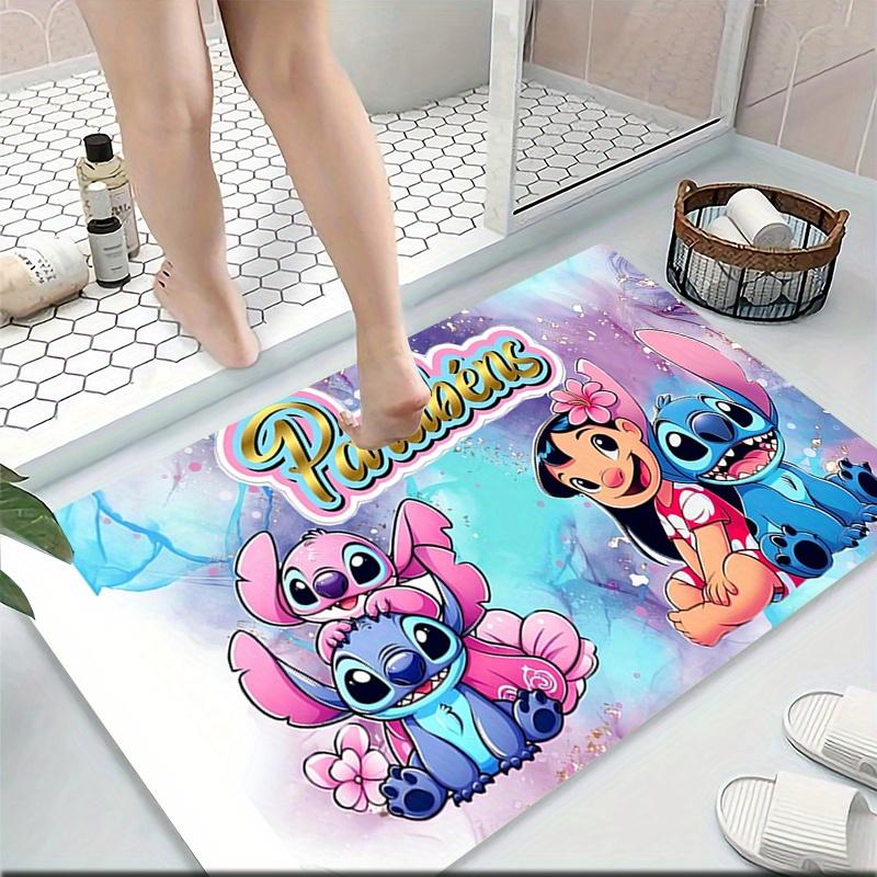 1pc Stitch Cartoon Carpet, 100% Polyester, Non-slip, Machine Washable, Waterproof, Outdoor Yard and Garden Decor, Home and Bedroom Decorative