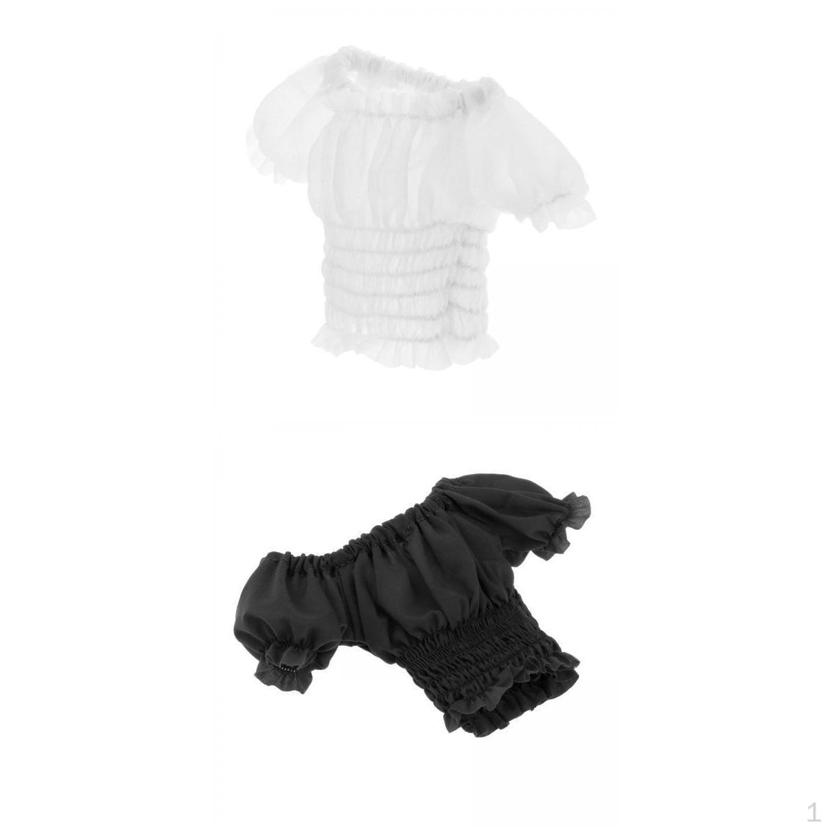 

2pcs Scale Puff Sleeve Top Clothes for 12inch Action Figure Girl Body Outfit