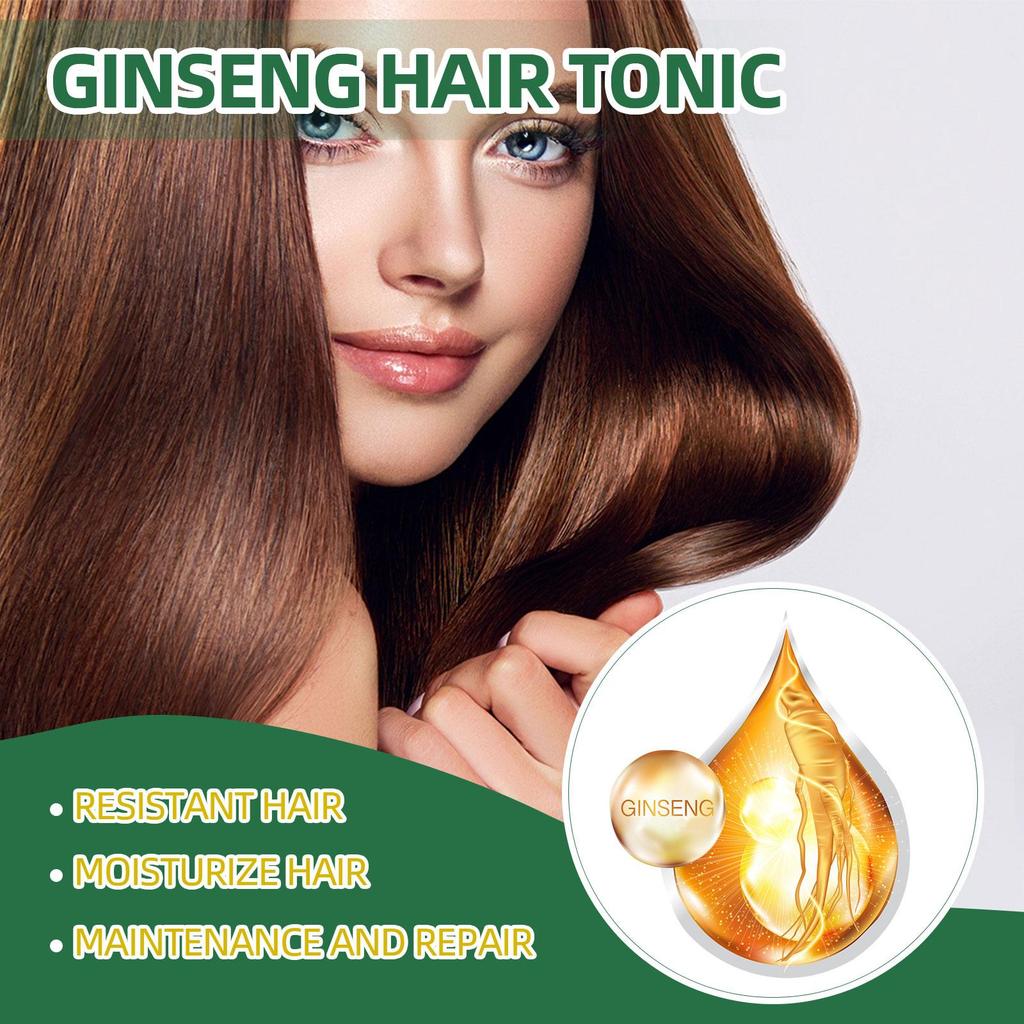 OUHOE Ginseng Hair Growth Serum 100ml: Ginseng extract promotes hair growth, strengthens hair, prevents hair loss, and moisturizes hair.