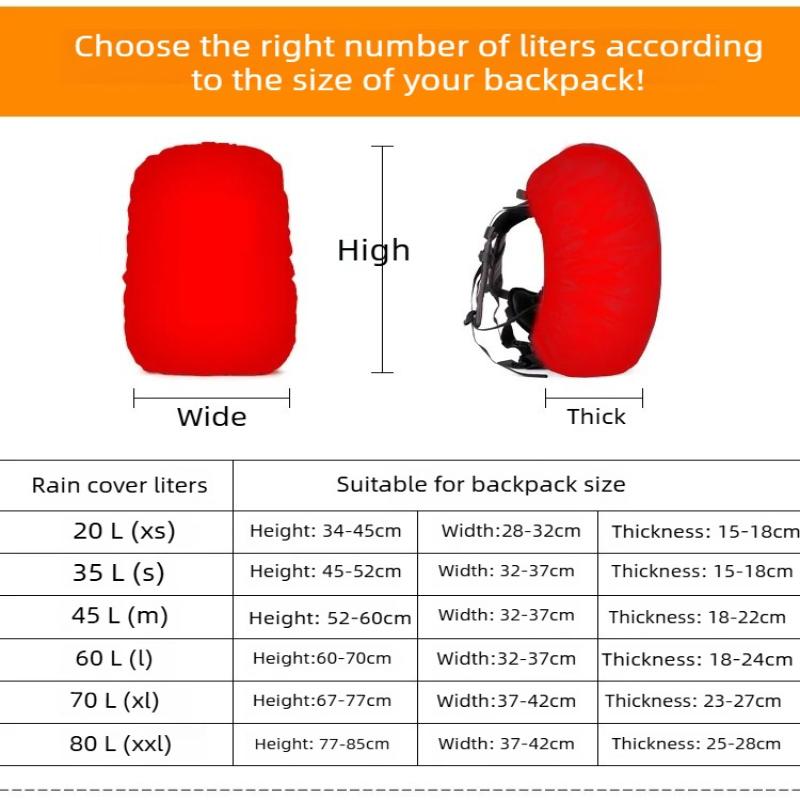 Waterproof Backpack Rain Cover Outdoor Hiking Climbing Bag Cover Cross Buckle Waterproof Rain Cover for Backpack