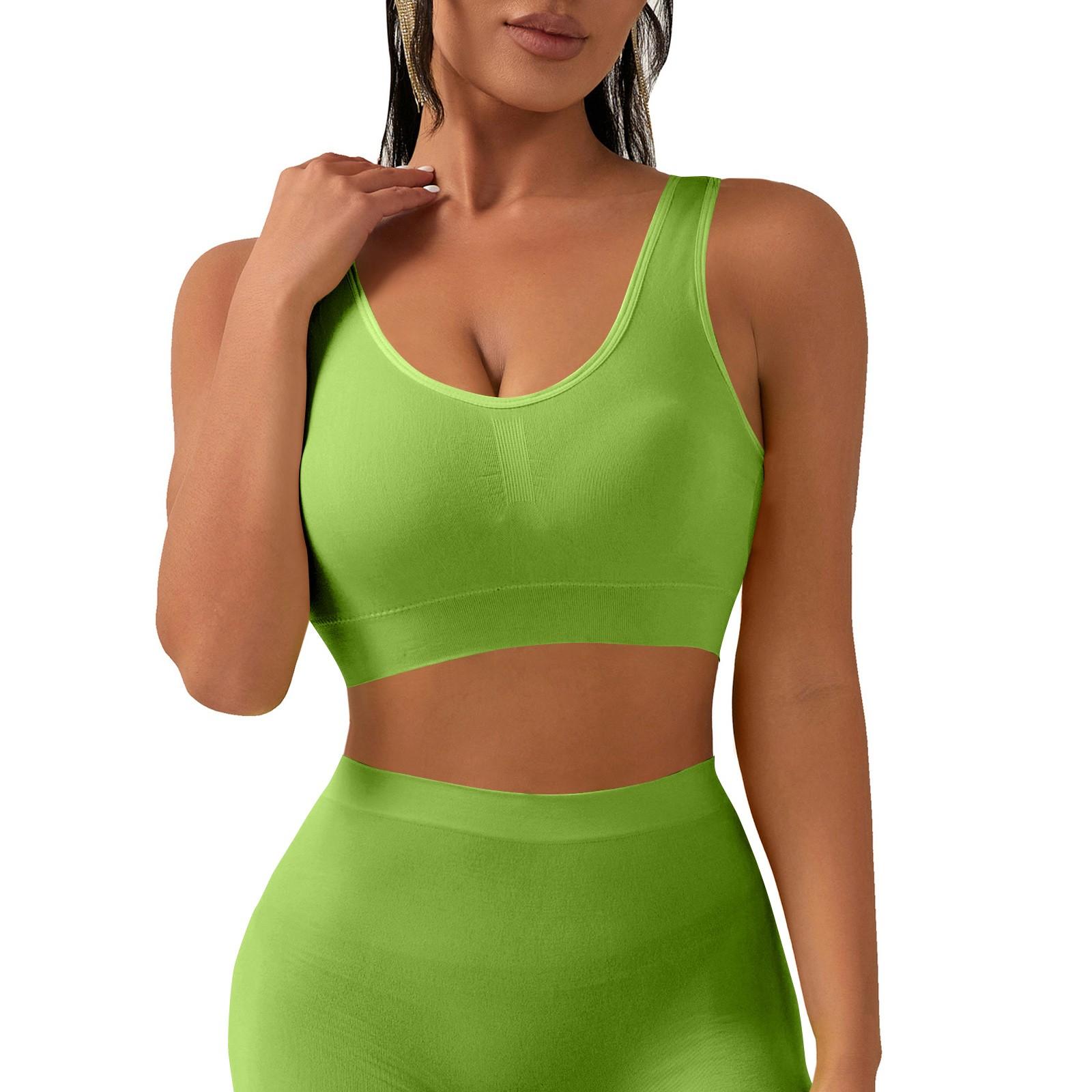 

Жіночий спортивний бюстгальтер з Y-подібною спинкою - З м якими чашками, з низьким рівнем підтримки, на тонких бретелях-спагеті, для тренувань, йоги S