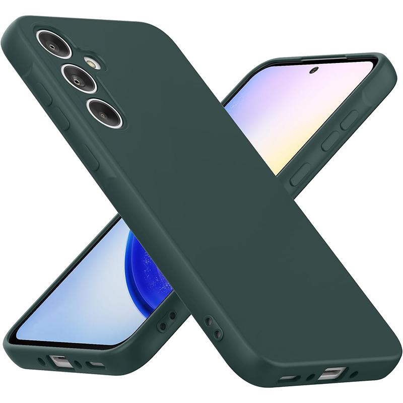 

Рідкий силіконовий чохол для Samsung Galaxy A35 A35 5G Рідкий силіконовий чохол Global Version Full Body Camera Protect Case Cover Silicon Samsung Galaxy A35 темні армії зелений колір