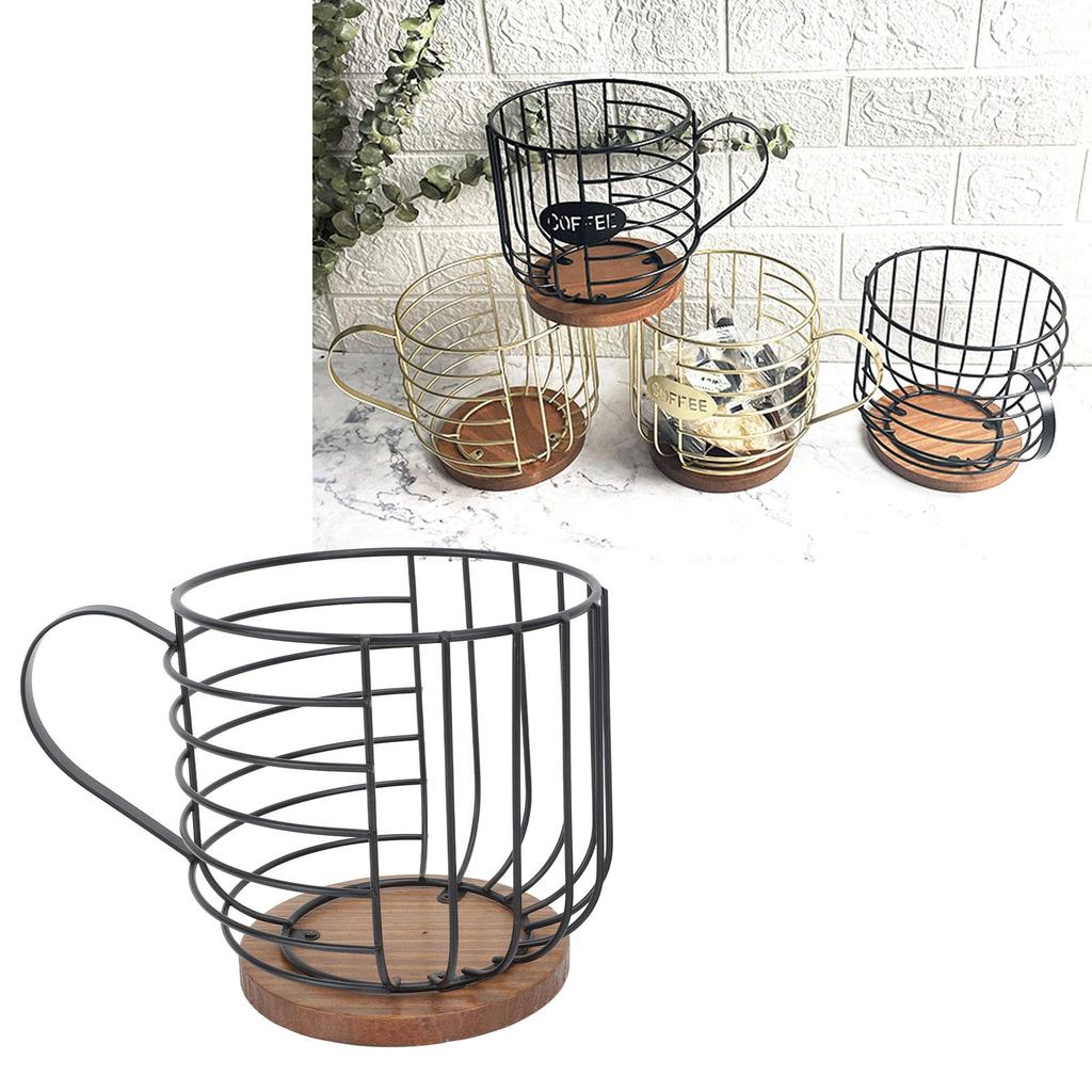 Mug Shape Coffee Pod Holder Coffee Capsule Storage Basket for Counter Coffee Bar Tabletop Kitchen Living Room