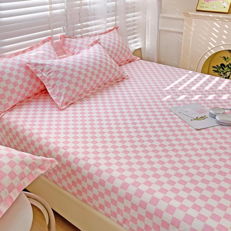 High Quality Printed Fitted Sheet Single Double Queen Size Mattress Cover with Elastic Band Bedsheet Soft Comfortable Fitsheet