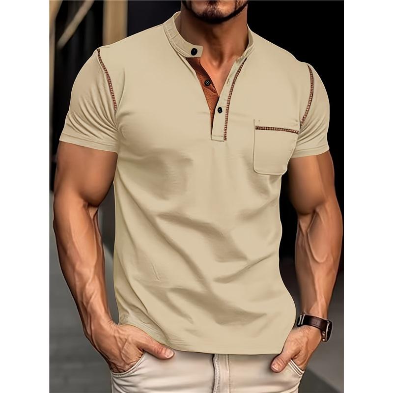 Verano Nuevo Estilo Camiseta de Manga Corta para Hombre Secado Rápido Polo Casual para Hombre