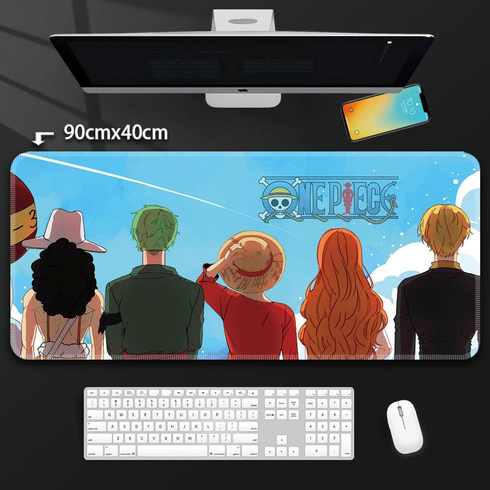 Boys ONE PIECE Leather Mouse Pad Oversized Boys Animation E-sports Game Keyboard Pad Luffy Computer Desk Pad Office Mouse Pad