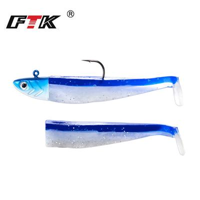 FTK Minnow Black Jig Head Fishing Bait Soft Pike Bait 5g/12g/25g Perch Fishing Soft Herring Bait Boat Yard Perch Bait