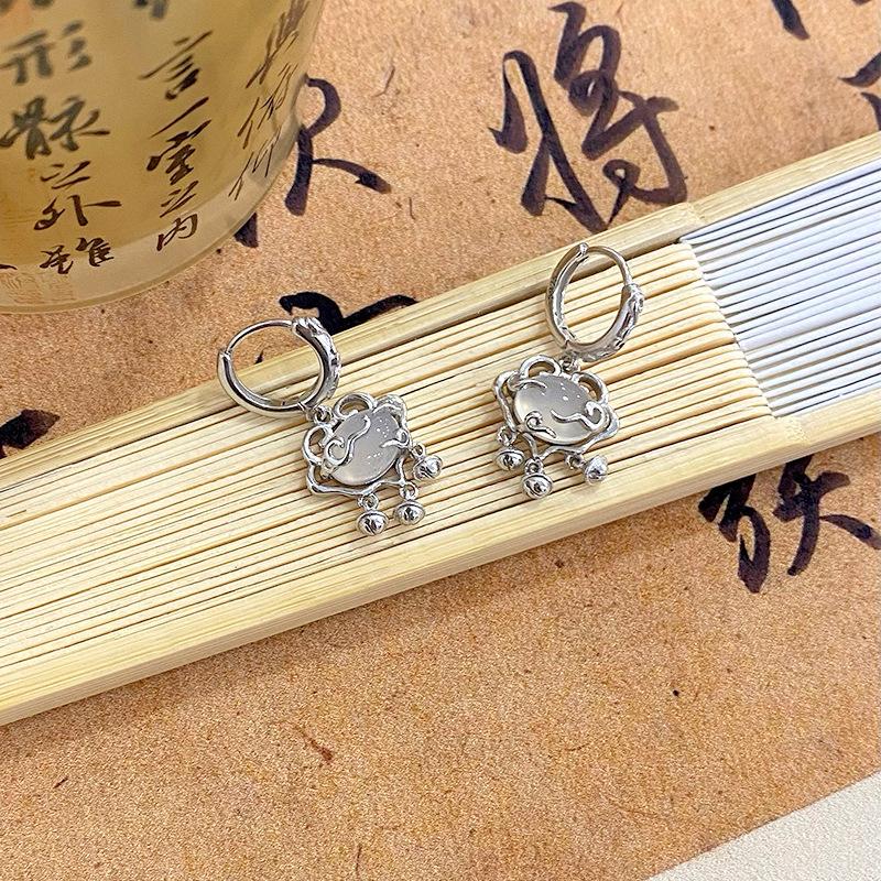 

Серьги-вкладыши Ping An Lock, новые, в китайском стиле, легкие, роскошные, высокого класса, элегантные, темпераментные