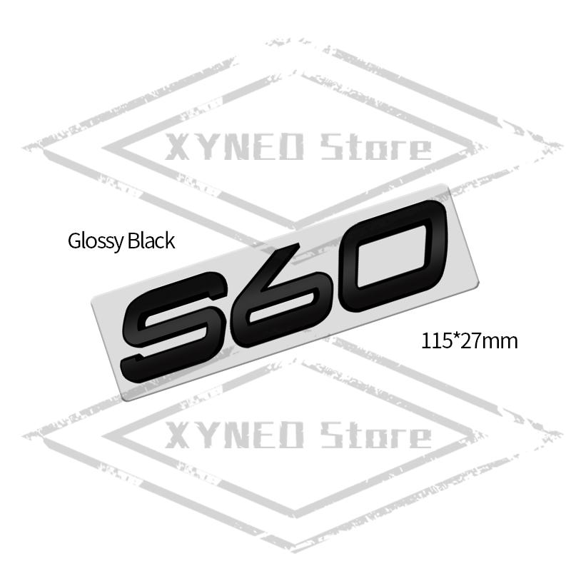 Car Sticker Metal For Volvo XC40 XC60 XC90 XC70 S60 S90 V40 V60 V70 D2 D3 D4 D5 D6 D7 D8 AWD Glossy Black Emblem Trunk Decal