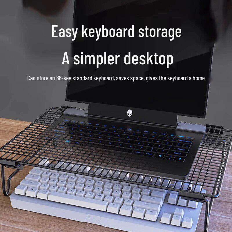 Foldable Laptop Stand & BBQ Grill: Multifunctional Computer Riser with Cooling Storage