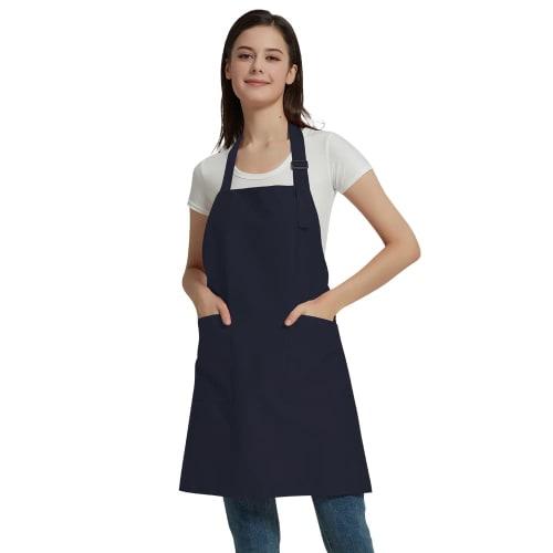 This stylish, simple, neck-hanging apron is perfect for both men and women, perfect for cafes, cooking classes, or any occasion. Features include larg