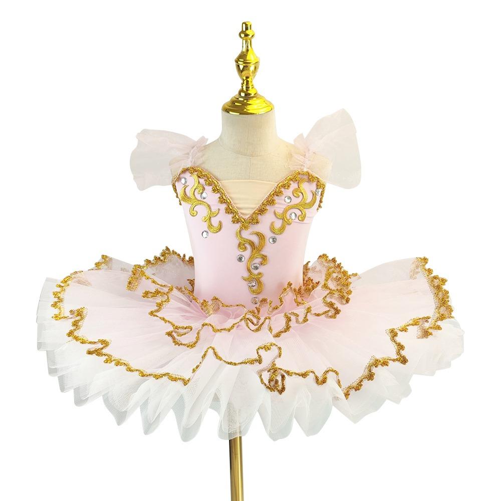 

Sequin Kids Ballet Dress Puffy Performance Clothes Fashion Ballet Tutu Children 130CM розовый
