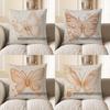 Home Decor Delicate Butterfly & Flowers Decorative Pillow Pattern Cushion Cover Suitable For Sofa Bedroom Car Pillow Cover