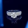 Labor Moissanite D Farbe 18K Weiß Gold 925 Sterling Silber Vier Krallen Ring High-End-Mode Hochzeit Braut Edelstein ringe