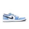 Jordan Air Jordan 1 Azure Luster Abrasion Resistant Vintage Basketball Shoes Unisex Blue Gold 553558-044(Team836-)