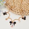 And Minnie Mouse Oil Drip Alloy Pendant Necklace, Simple Multi-Layer Collarbone Necklace, Cartoon Cosplay Jewelry