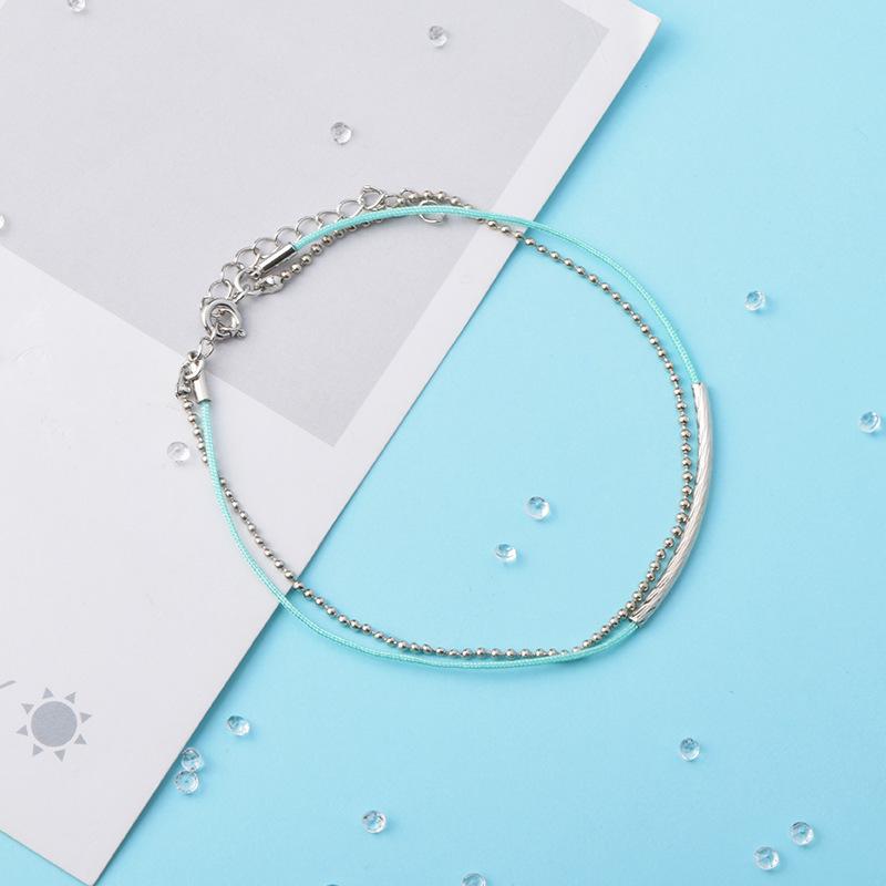 BTS V Kim Taehyung Layered Red String and Chain Bracelet Couple Metal Cord Beaded Wristband Kpop Idol Fan Merchandise Jewelry Gift for Women Men ARMY