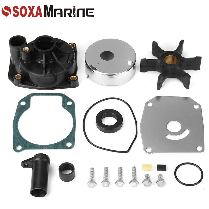 For Johnson Evinrude 60 65 70 75HP 3 CYL Water Pump Impeller Repair Kit w Housing REPLACES 432955 18-3389
